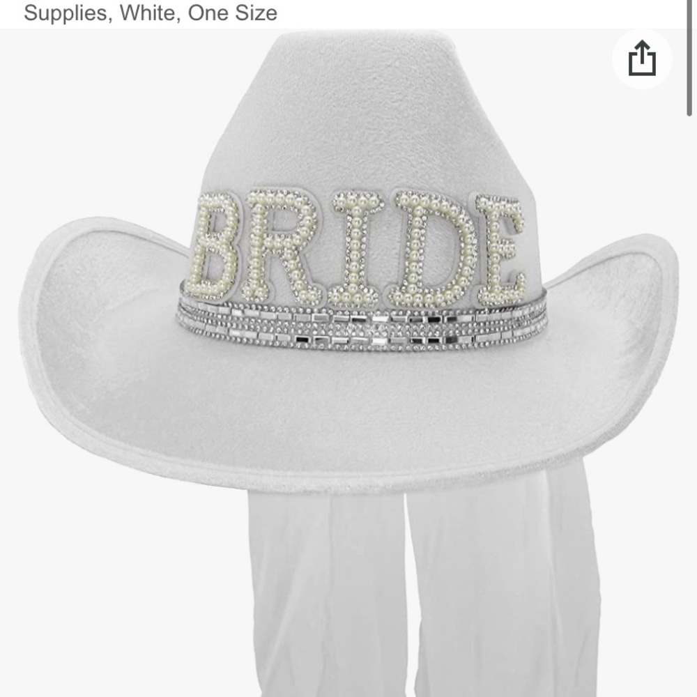 Bride cowgirl hat